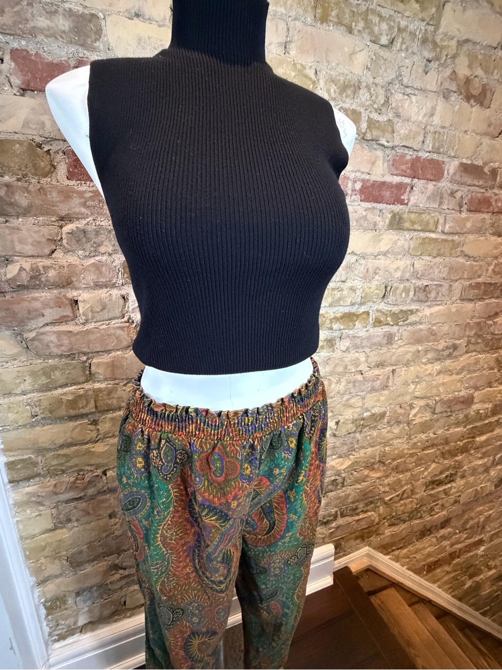 Corduroy paisley trousers - Picture 3 of 8